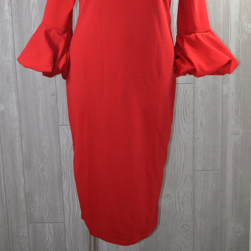 NWT Ella Samani Stretch Red Dress Designer PLUS SIZE 2X 3X - Picture 4 of 13